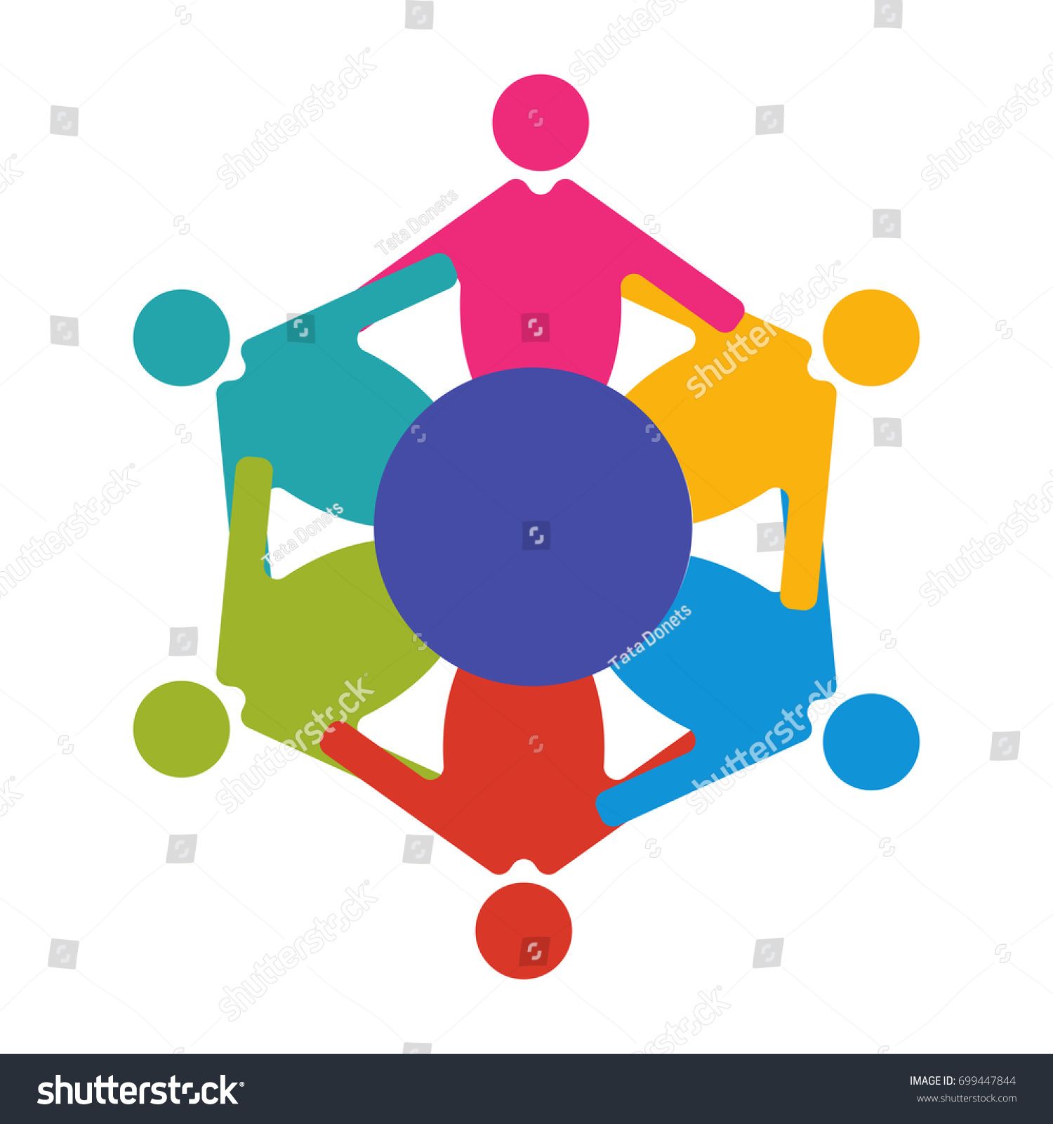 1500x1600 Reunion Or Diversity Group Or Community Vector Illustration Round