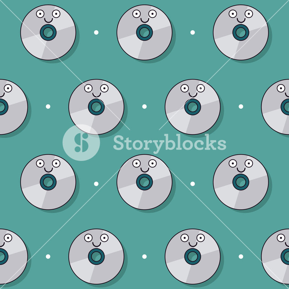 1000x1000 Colorful Background With Pattern Of Animated Compact Disc Vector