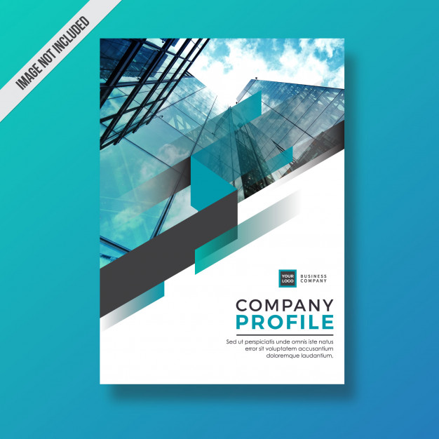 626x626 Cyan Modern Abstract Element Company Profile Design Vector