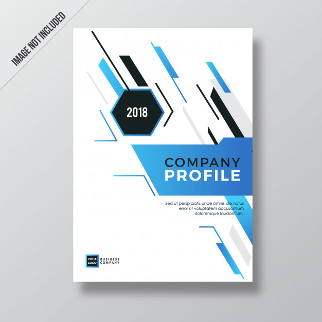 626x626 Blue Modern Abstract Element Company Profile Design Vector