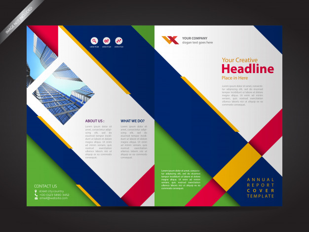 626x470 Brochure Design Template, Company Profile Design Vector Premium