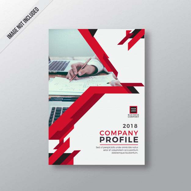 626x626 Red Abstract Company Profile Template Vector Premium Download