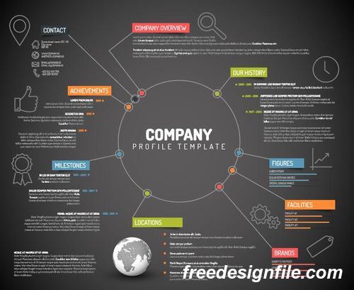500x409 Company Profile Business Template Vector Free Download