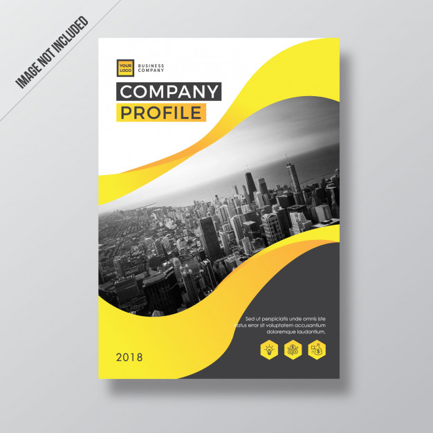 626x626 Modern Yellow And Black Corporate Style Company Profile Vector