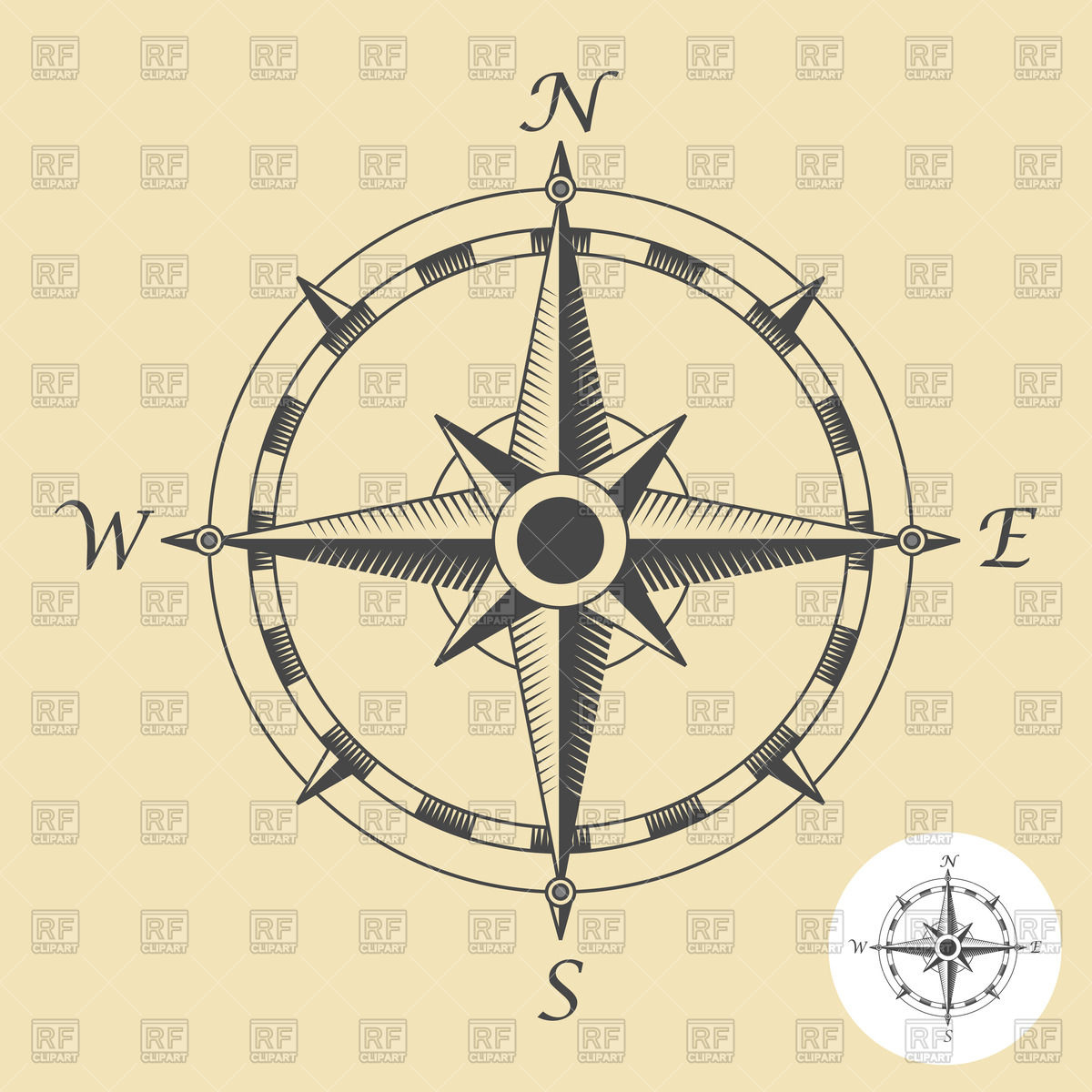1200x1200 Compass Rose Vector Image Of Signs, Symbols, Maps Prague