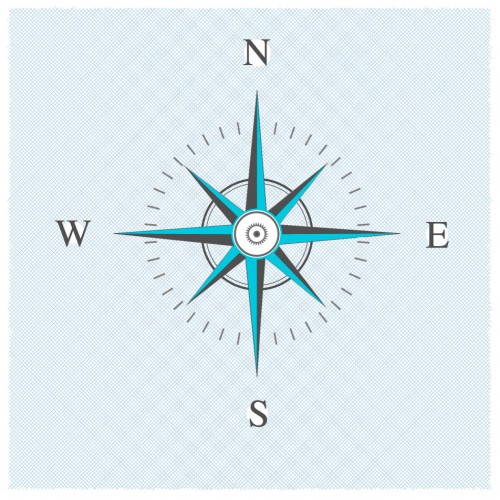 500x500 Simple Compass Graphic Vector