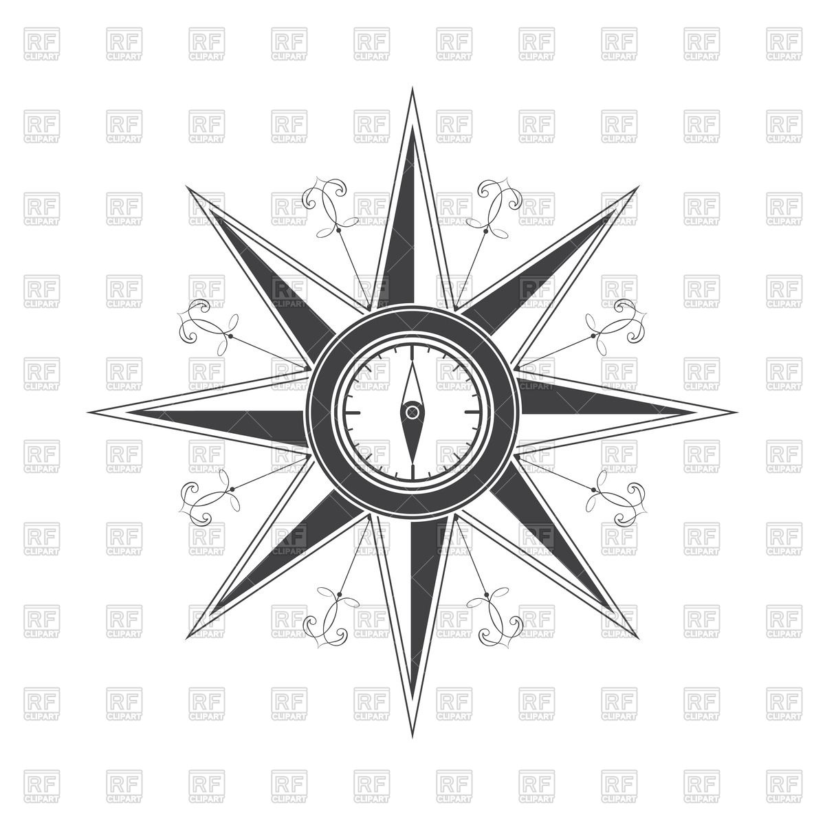 1200x1200 Simple Compass Rose
