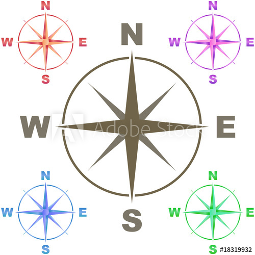500x500 Vector Compass Graphic Elements Set