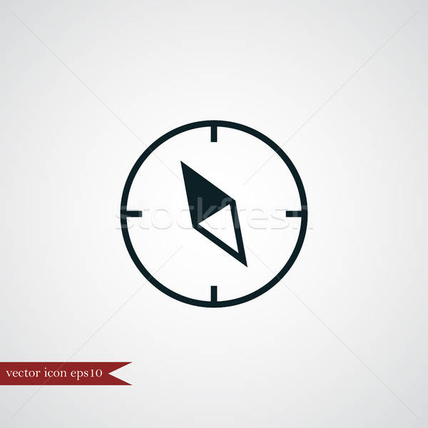 600x600 Compass Icon Simple Illustration Vector Illustration Dina
