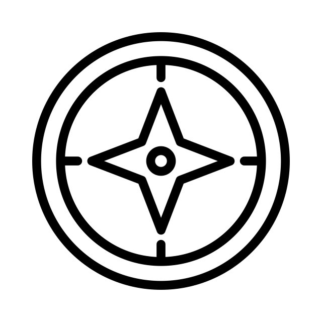 640x640 Compass Icon Vector Illustration In Line Style For Any Purpose