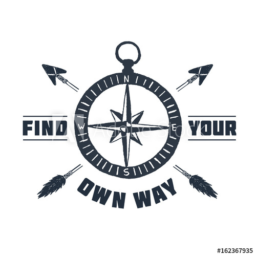 Hand Drawn Inspirational Label With Textured Compass Rose Vector 500x500 Hand Drawn Inspirational Label With Textured Compass Rose Vector