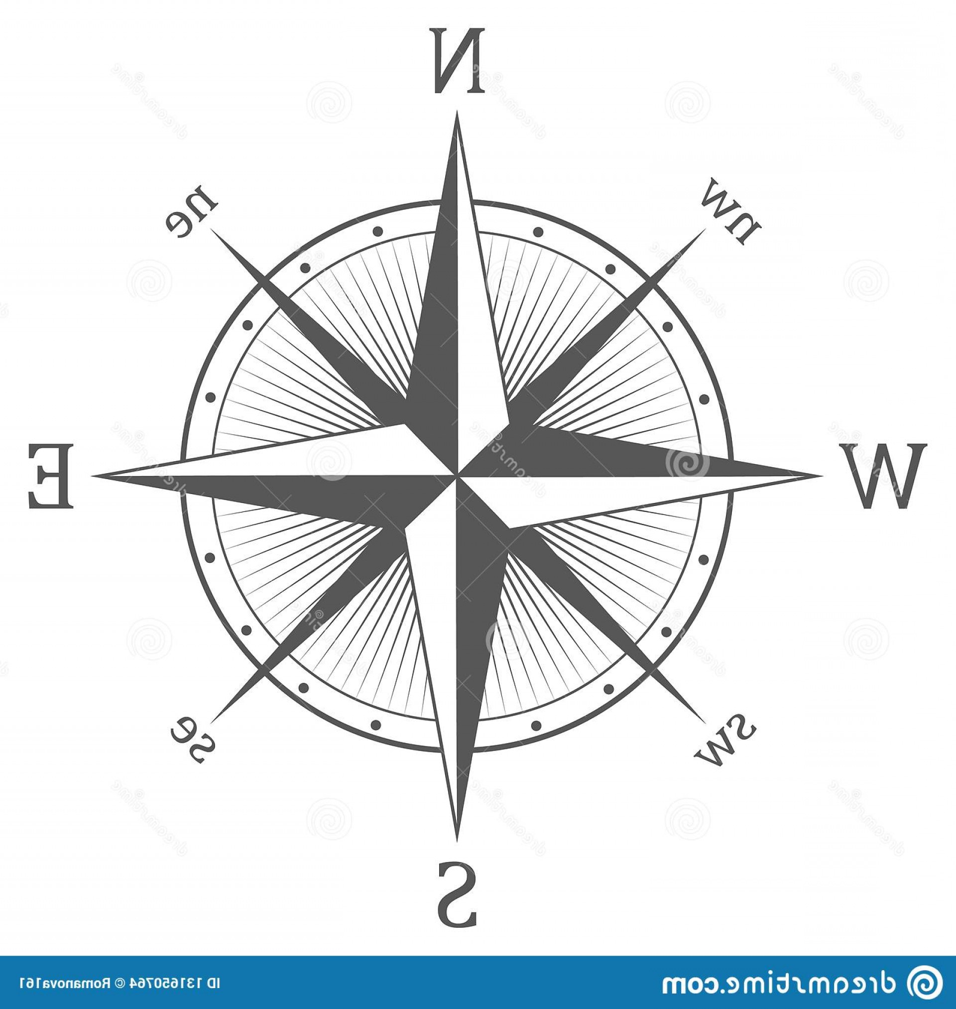 Illustration Compass Rose Vector Icon Silhouette Black East West 1920x2026 Illustration Compass Rose Vector Icon Silhouette Black East West