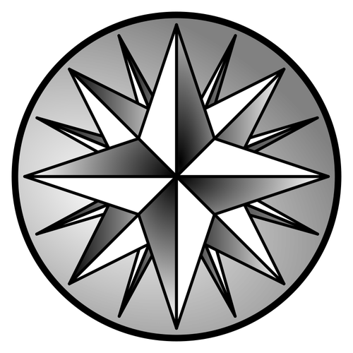 Compass Rose Vector Illustration 500x500 Compass Rose Vector Illustration