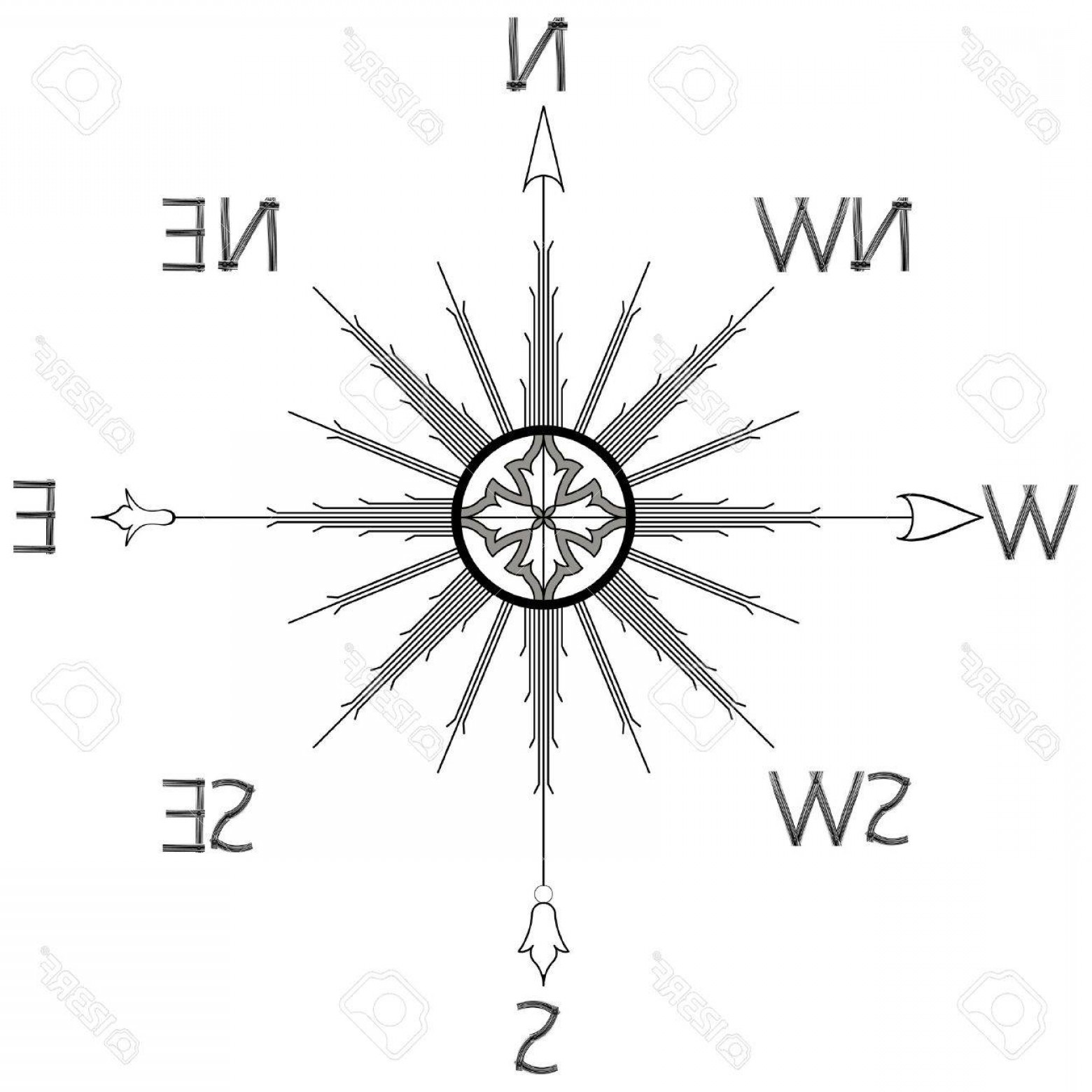 Photowind Rose Compass Silhouette Against White Background 1560x1560 Photowind Rose Compass Silhouette Against White Background
