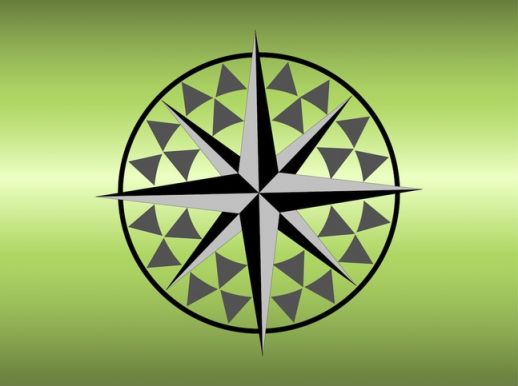 518x386 Compass Rose Vector