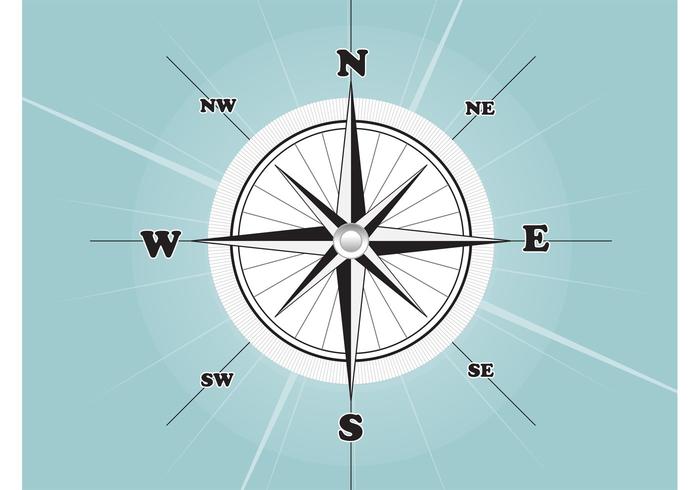 700x490 Compass Rose Vector Stock Images