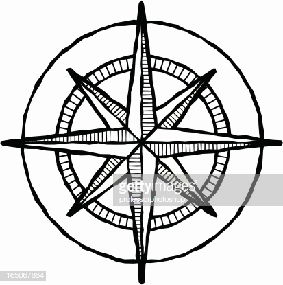413x415 Printable Compass Rose Beautiful Woodcut Pass Rose Vector Art