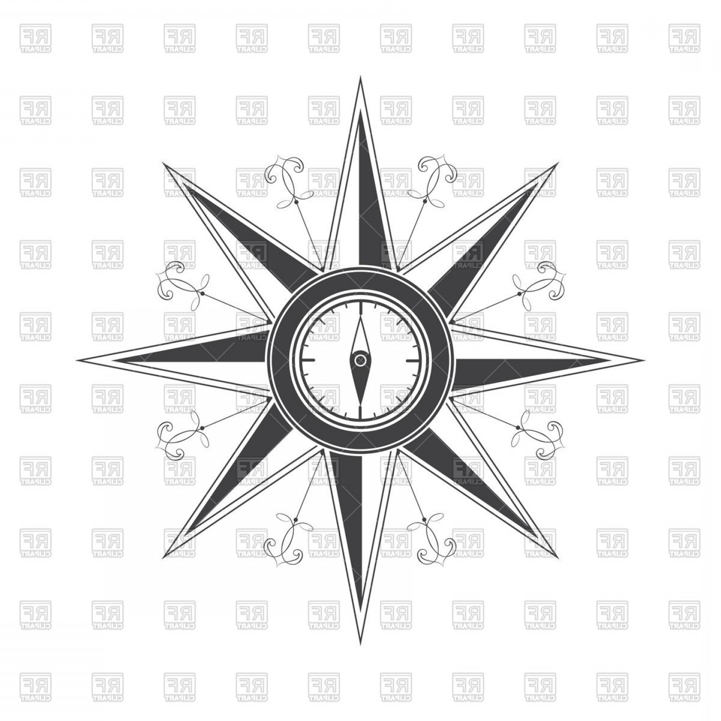 Simple Compass Rose Wind Rose Vector Clipart Geekchicpro 1440x1440 Simple Compass Rose Wind Rose Vector Clipart Geekchicpro