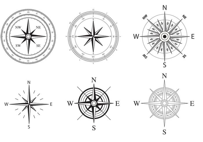 Wind And Nautical Compass Rose Vectors 700x490 Wind And Nautical Compass Rose Vectors