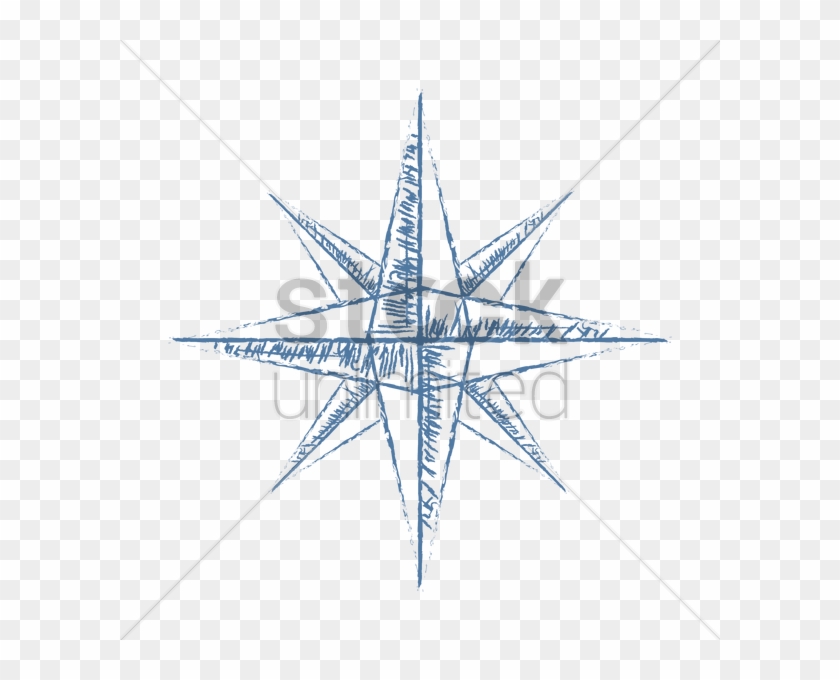 840x680 Compass Star Vector Image