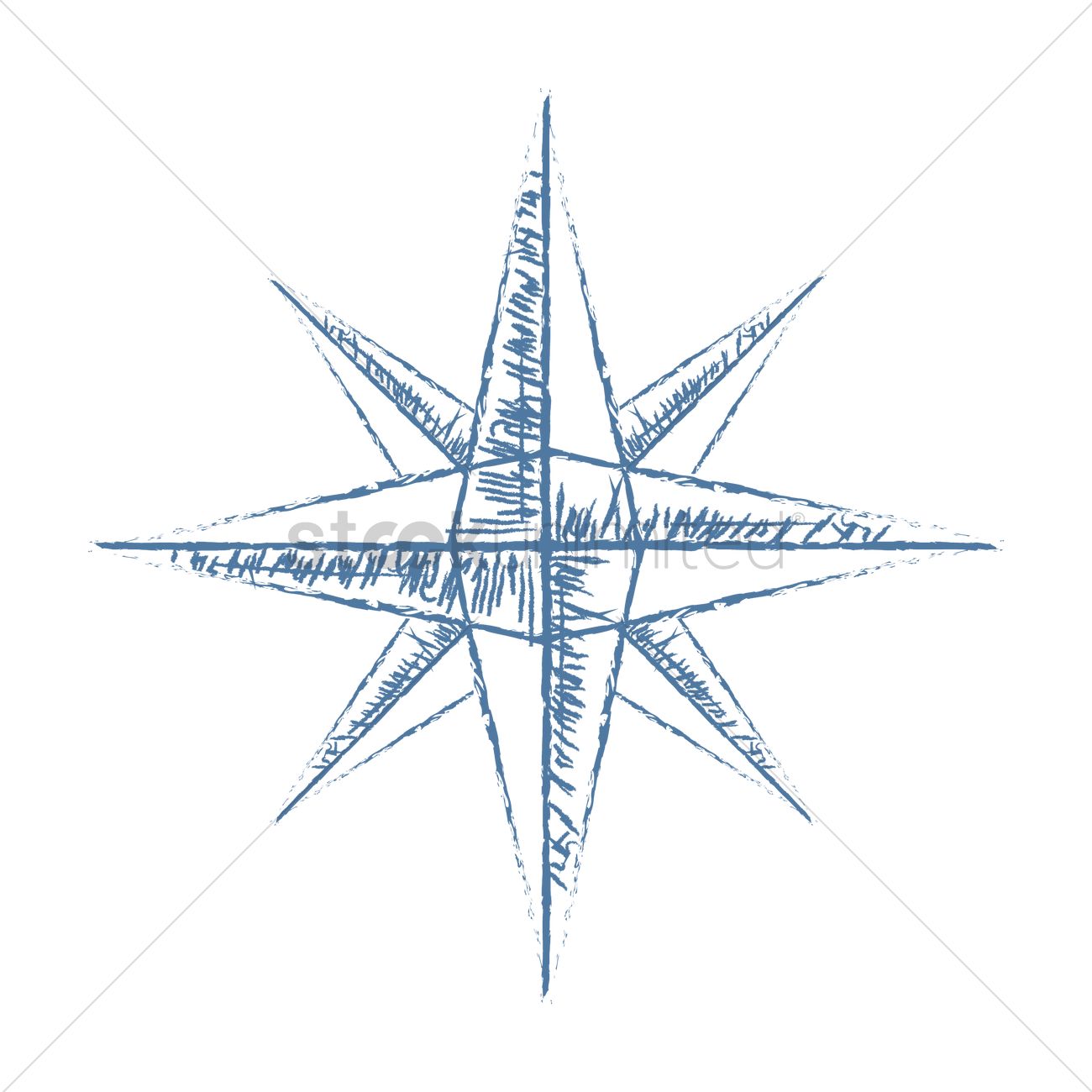 1300x1300 Compass Star Vector Image