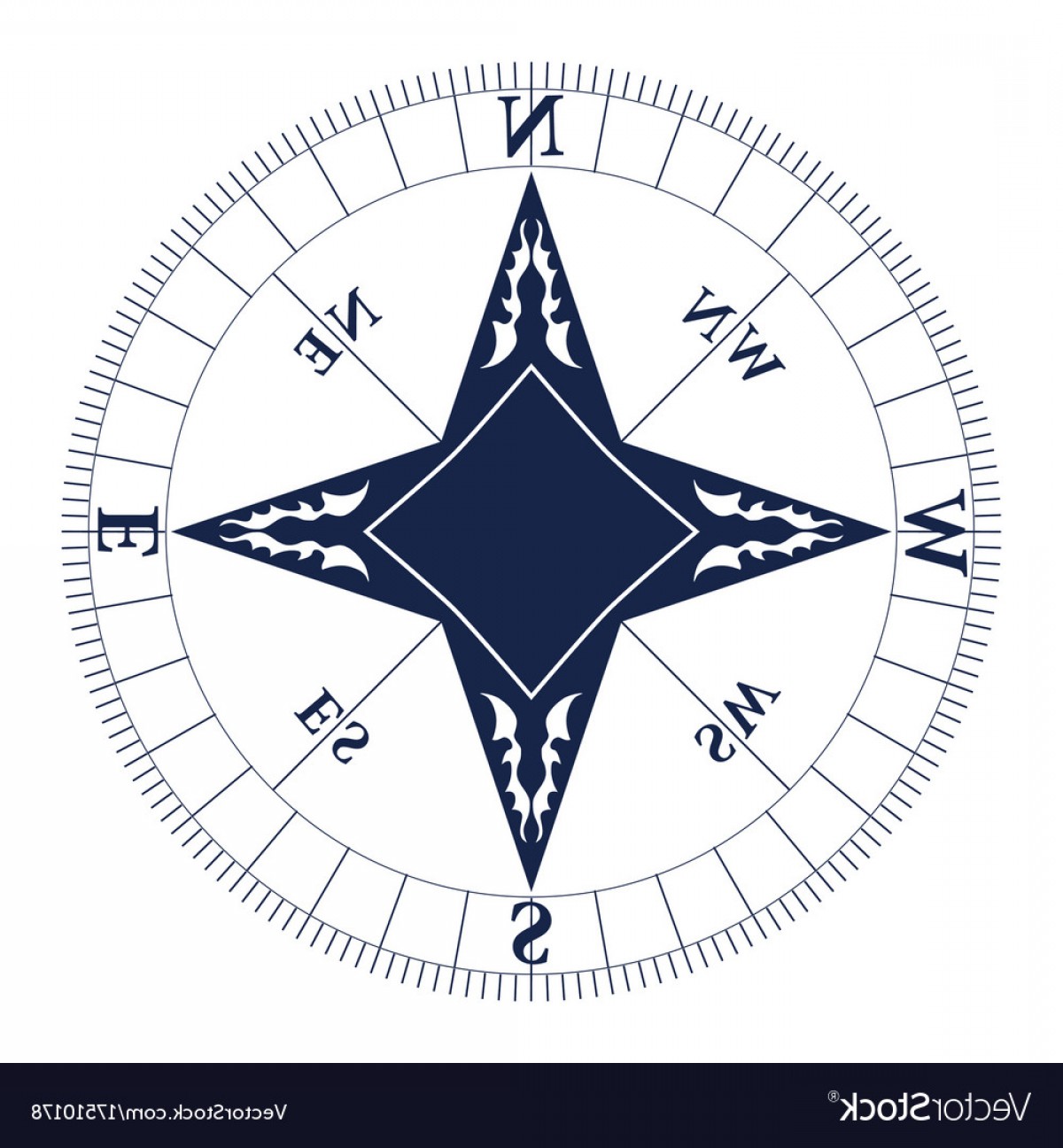 1200x1296 Wind Rose Nautical Compass Vector Createmepink