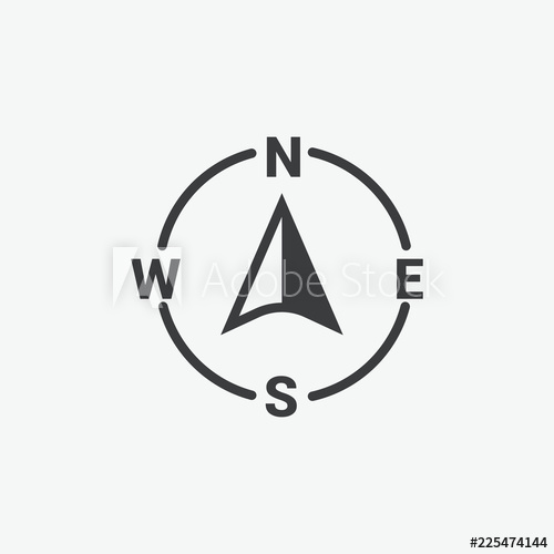 500x500 Compass Vector Icon