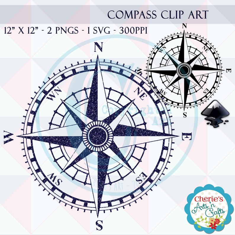 Compass Clip Art Png And Compass Graphic Designer Etsy 794x794 Compass Clip Art Png And Compass Graphic Designer Etsy