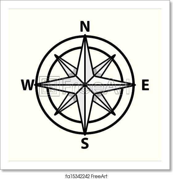 561x581 Free Art Print Of Vintage Compass