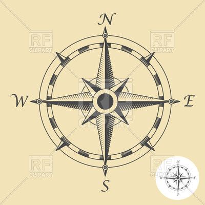 400x400 Compass Rose Vector Image Vector Illustration Of Signs, Symbols