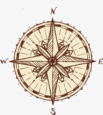 399x444 Download Free Png Vector Hand Painted Compass, Vector, Hand