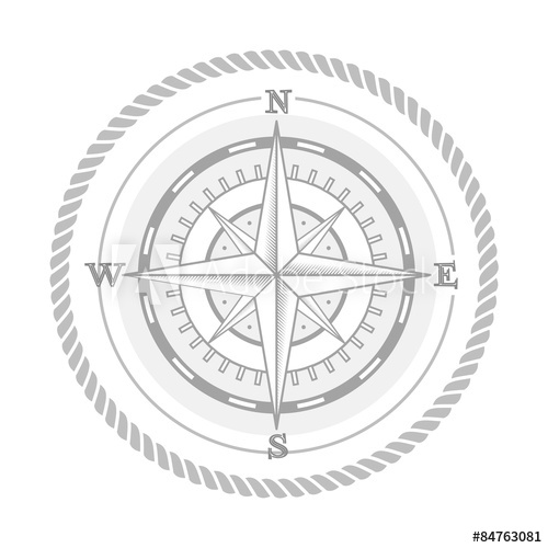500x500 Download Vintage Compass Brown Compass Vector Clipart Compass Rose