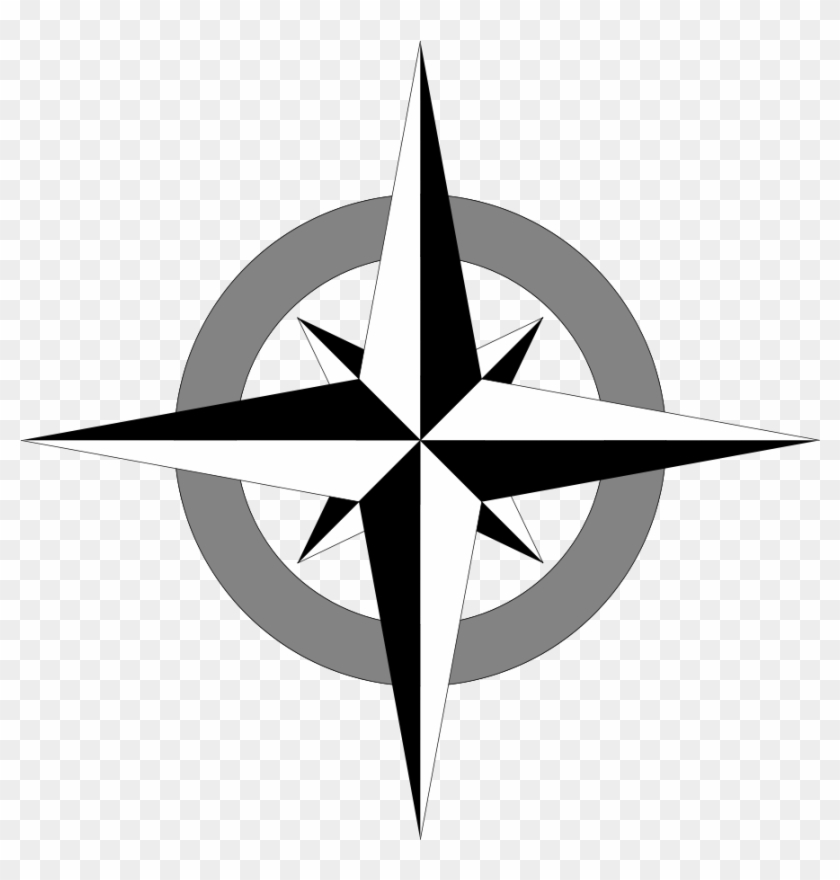 840x880 Simple Compass Rose Clip Art