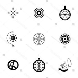 300x300 Compass Vector Simple Illustration Editable Elements Studiogrfx