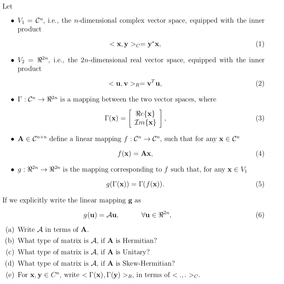 950x948 Solved Let Vi C, I E The N Dimensional Complex Vector