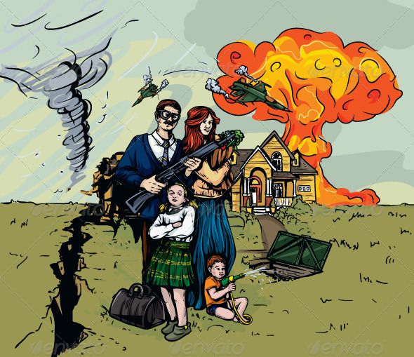 590x509 Family Ready To Face End Of The World