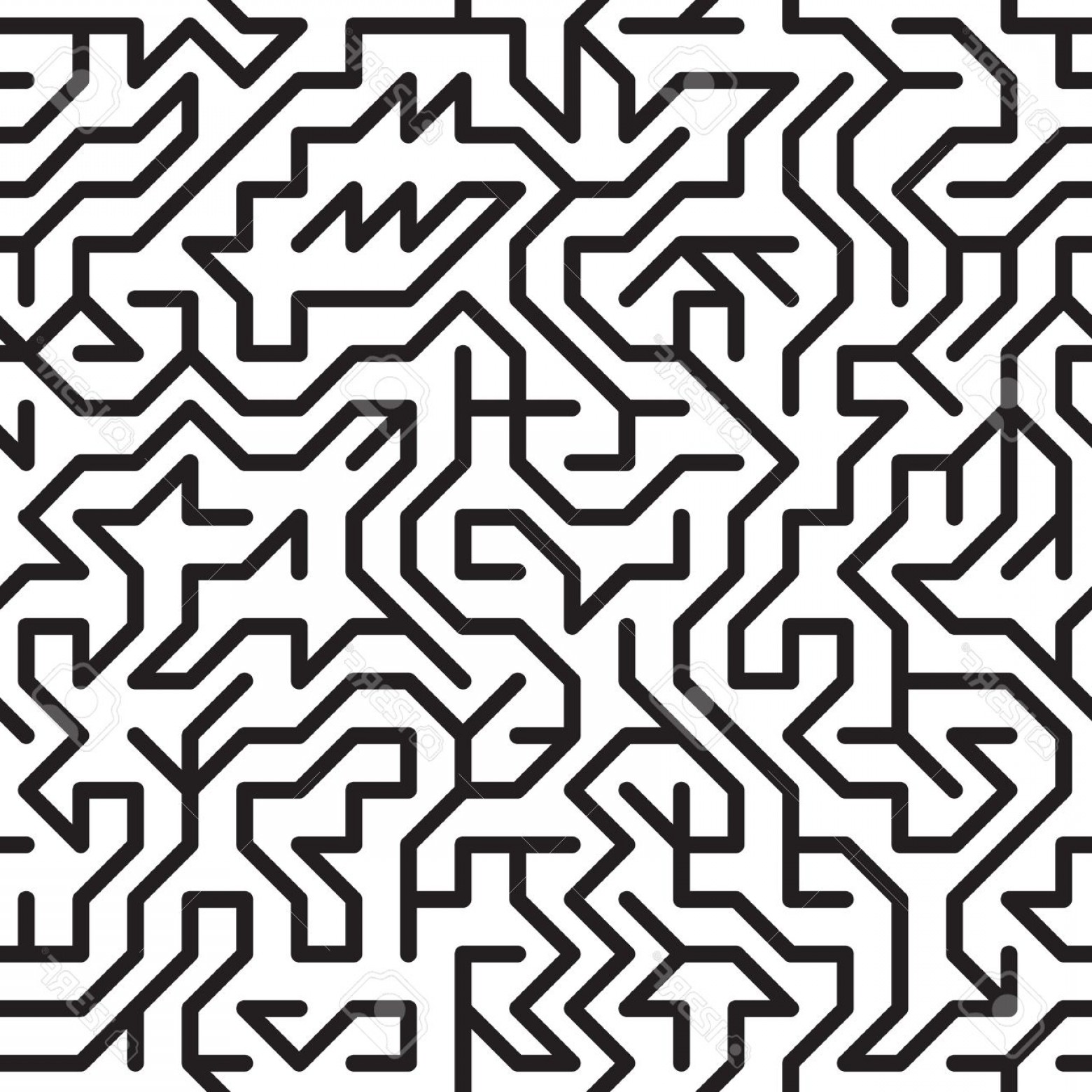 1560x1560 Photoblack And White Abstract Background With Complex Maze