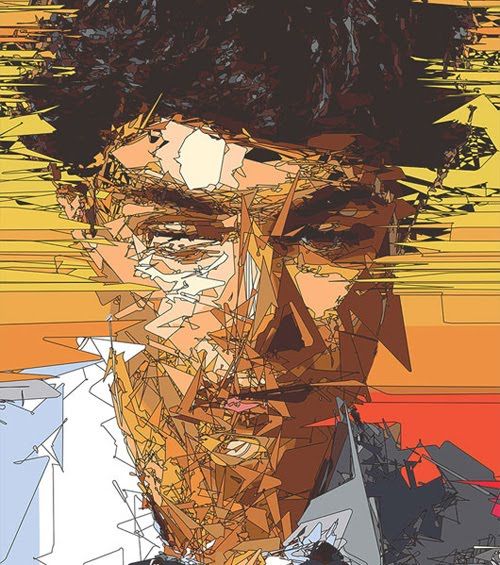 500x565 Complex Vector Self Portrait Vector Portrait, Abstract