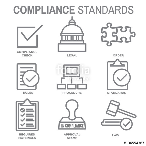 In Compliance Icon Set 500x500 In Compliance Icon Set