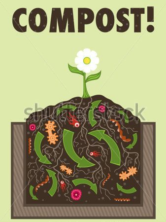 337x450 Compost Organic Waste Recycling To Soil Vector Illustration