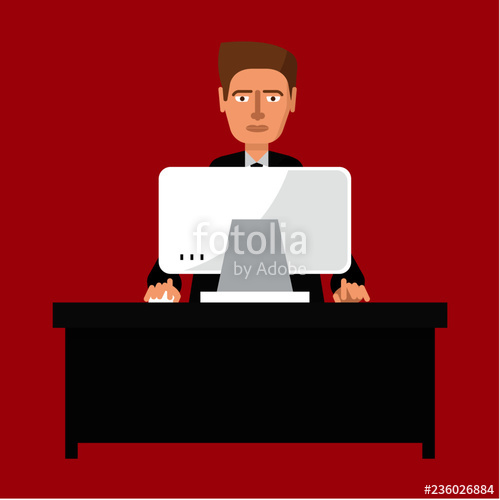 500x500 Personal Del Gobierno Trabajando Desde Computadora Stock Image