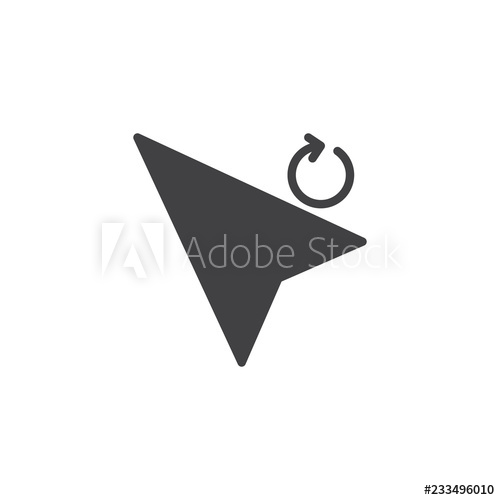 500x500 Cursor Refresh Arrow Vector Icon Filled Flat Sign For Mobile