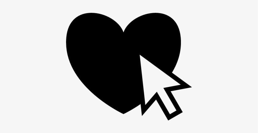 820x425 Heart Click With Mouse Arrow Pointer Vector