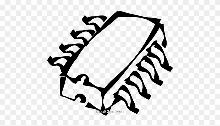 840x482 Computer Chips Royalty Free Vector Clip Art Illustration