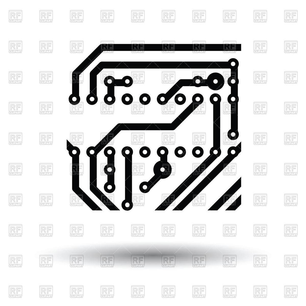 1200x1200 Computer Chip Icon On White Background Vector Image Of Icons