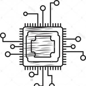 300x300 Cpu Computer Chip Vector Clipart Catchsplace