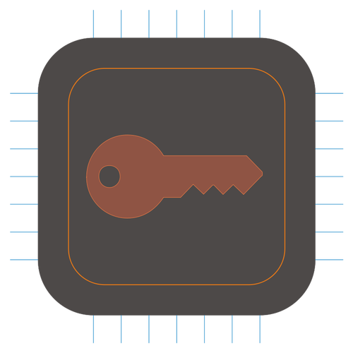 500x500 Crypto Computer Chip Vector Image
