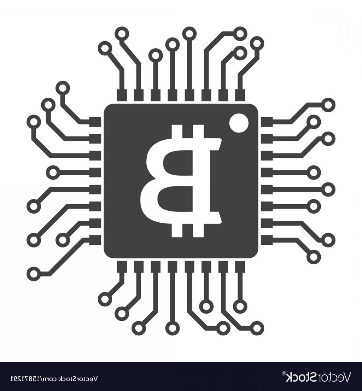1200x1296 Computer Chip For Bitcoin Mining Vector Soidergi