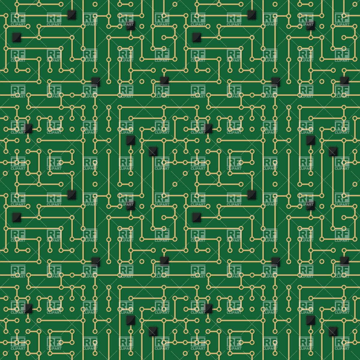 1200x1200 Computer Circuit Board Seamless Pattern Vector Image Of Technology