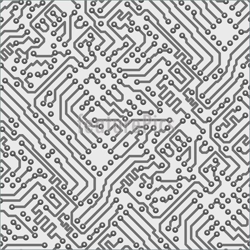 500x500 Circuit Board Vector Computer Seamless Pattern